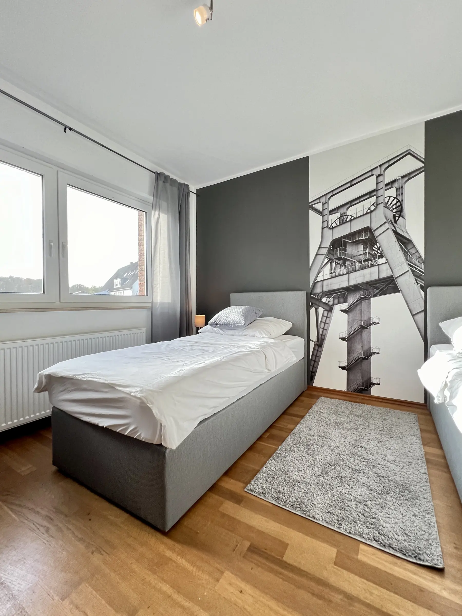 Kleines Schlafzimmer Details im Pottappartment